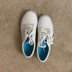 White leather sneakers